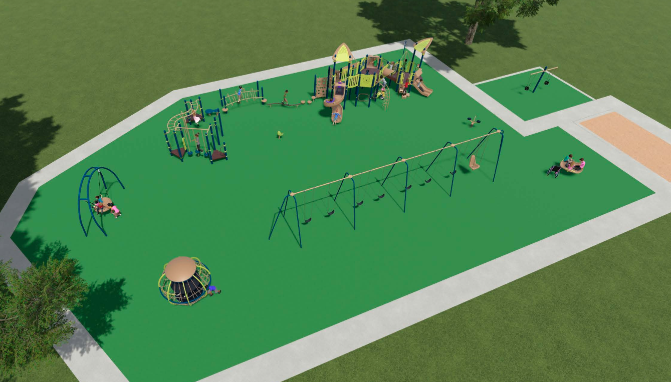 Full Aerial view of proposed new park in Argyle Wisconsin